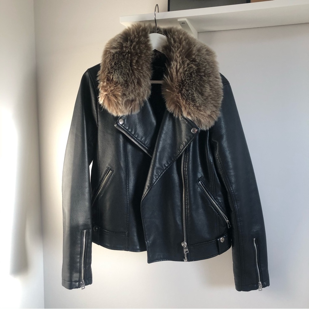 Topshop ✴︎ faux leather bike jacket